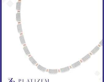 Mens Chain Necklace, Iced Out Diamond Chain, Modern Silver Chain, Moissanite Chain, Statement Necklace, Custom Jewelry Gift for Men