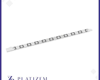 Mens Gold Diamond Bracelet, Minimalist Bracelet, Custom Moissanite Bracelet, Fine Jewelry Gift, Personalized Bracelet for Him