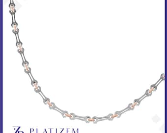 Men’s Designer Chain – Modern Link, Two Tone Luxury Chain, Minimal Statement Necklace for Him