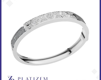 14K Gold Bracelet for Men, Solid Gold Diamond Bracelet, Dainty White Gold or Silver Bracelet, Lab Grown Diamond or Moissanite Custom Jewelry