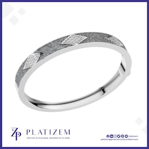 Textured Lab Made Diamond Bangle Bracelet
