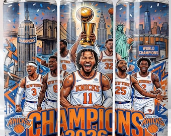 Knicks Tumbler Wrap, 20oz Tumbler Design, Digital Download Only, Sublimation Wraps, Basketball PNG, Digital Download PNG