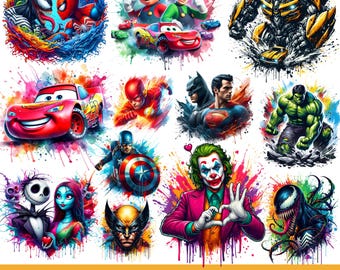 100+ Png Design Bundle Cartoon Character PNG Tshirt Mug Tumpler Design 300Dpi High Resolution Transparent Png