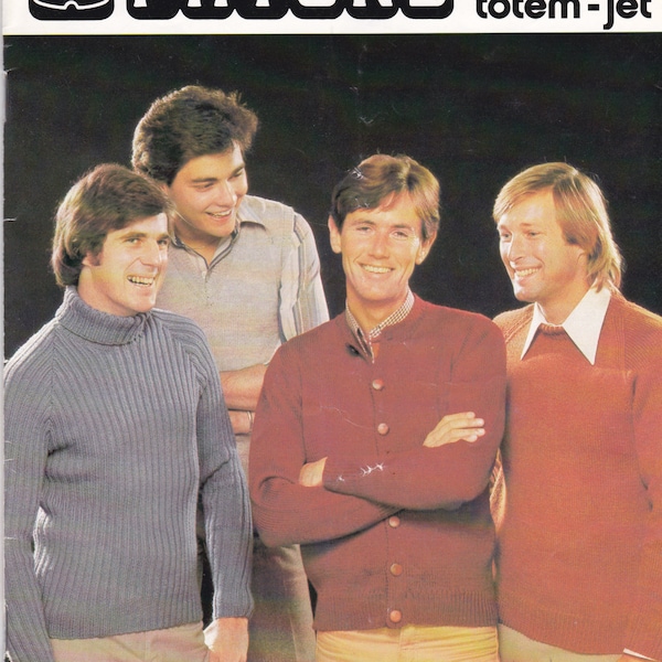 On Sale - Paton's Classic Series Knitting Pattern for Men No 52 Bluebell, Totem, Jet (Vintage 1970s) Vintage Knitting Pattern