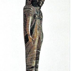 Carte postale en carton et étui en stuc pour la momie d'une femme - British Museum - Carte postale anglaise - vintage des années 1970.