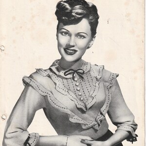 Vintage 1940s Gibson Girl Strickprospekt PDF-Digitaler Download