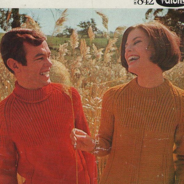 Paton's Jet, Country Style, Knitting Pattern Book No 842 Vintage 1970s