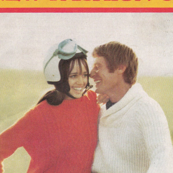 On Sale - Paton's Skol or Jet Speeds up a New Fashion Cycle, Knitting Pattern Book Men, Women No 884 Vintage 1970s