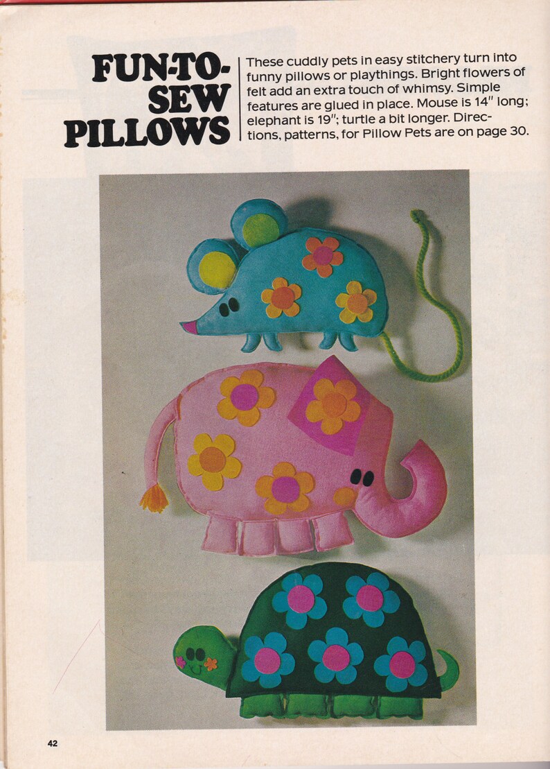 On Sale McCalls Pillows Crafting Magazine Vintage 1970s image 3