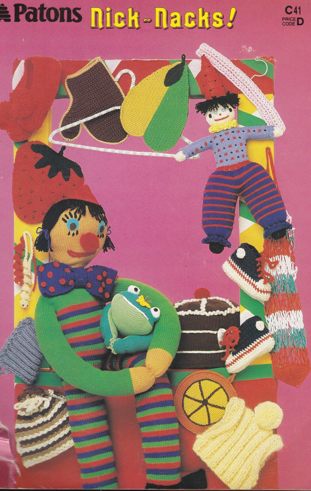 1970's Patons Nicknacks Gifts to Knit and Crochet Book C 41 1970s Knit