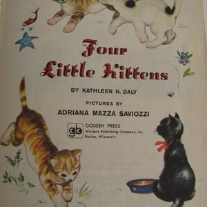 Four Little Kittens Classic Vintage Little Golden Book 1982 edition image 2