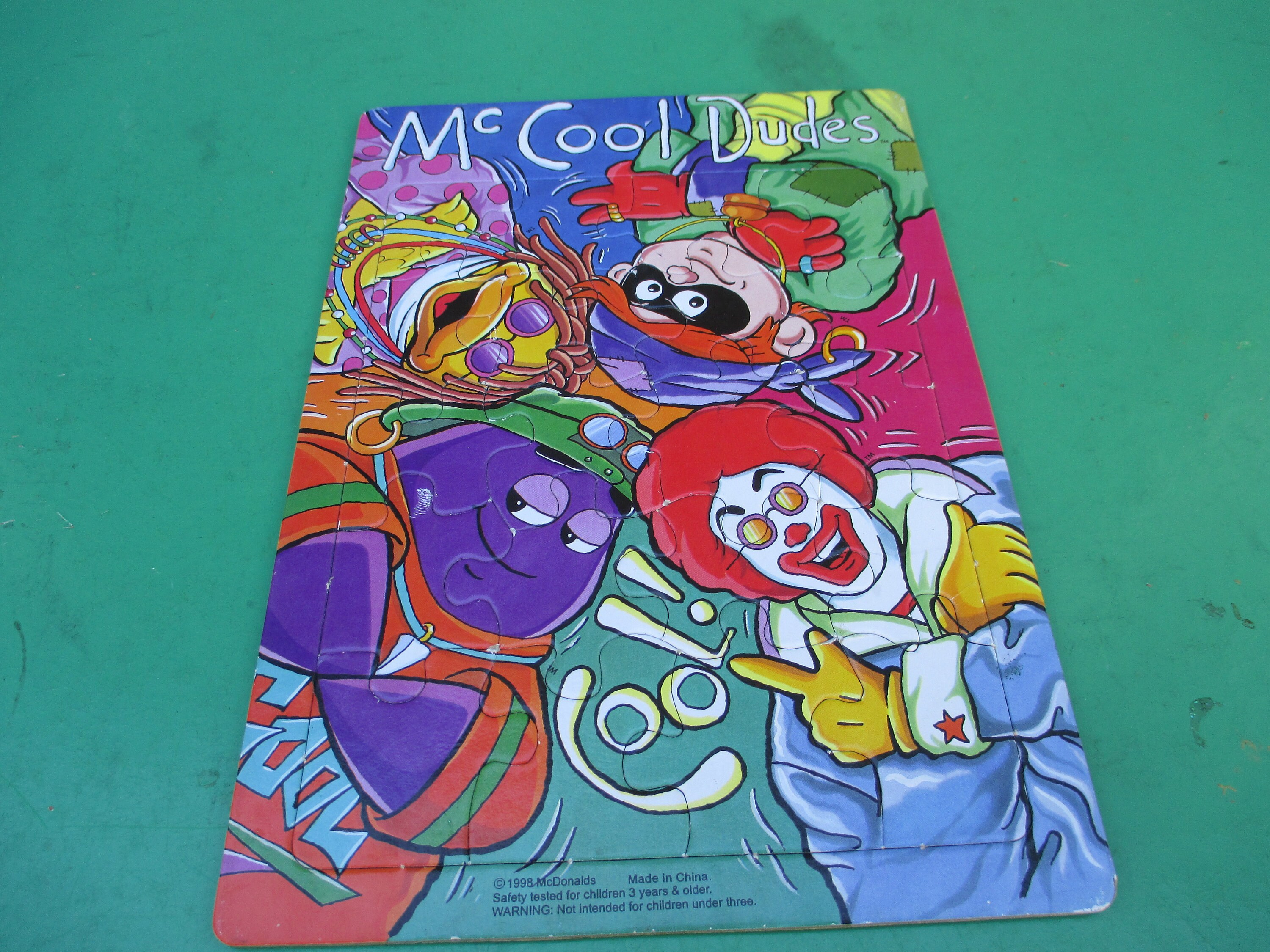 Mccool Dudes - Mcdonalds - Tray Jigsaw Puzzle Vintage - Etsy