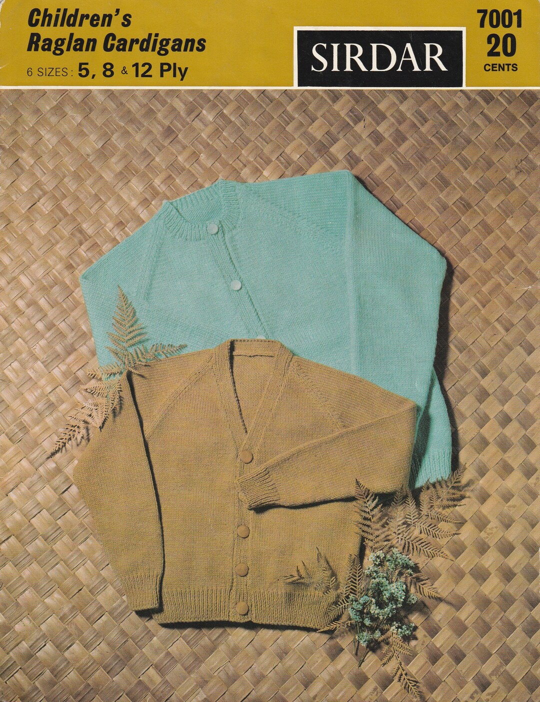 Sirdar Knitting Pattern No 7001 for Childrens Cardigans Etsy