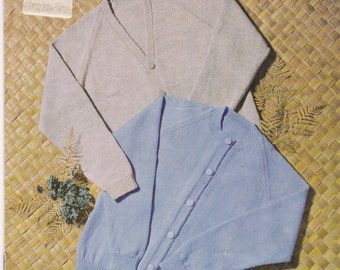 Sirdar Knitting Pattern No 7003  for Adults Raglan Cardigans - Vintage 1970s.   Men & Women