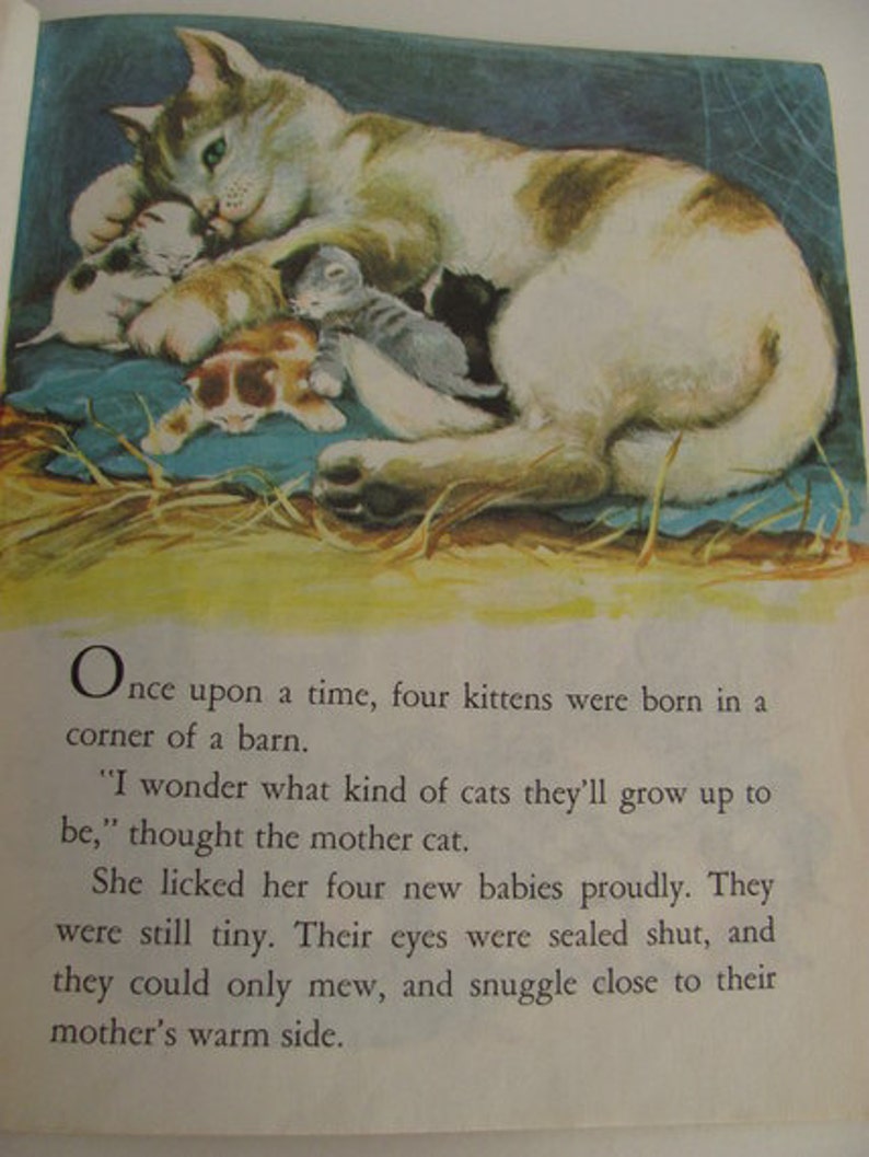 Four Little Kittens Classic Vintage Little Golden Book 1982 edition image 4