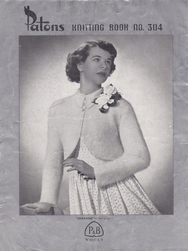 On Sale Vintage 1940s Paton's Knitting Pattern No 304 For Women/Ladies Original Pattern image 4
