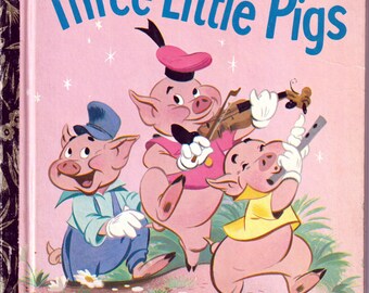 Walt Disney's Three Little Pigs - Vintage Little Golden Book - American  Edition - 1950s