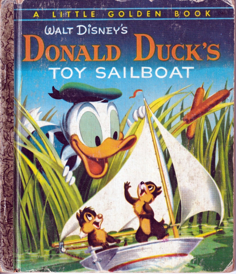 Donald Duck's Toy SailBoat Vintage Little Golden Book American Edition 1970s image 1