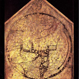 Postcard of  Hereford Cathedral - The Mappa Mundi -  British Postcard - Vintage 1970s.