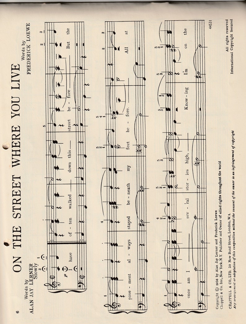 My Fair Lady Vintage 1950s Music Book Piano Arrangements image 4