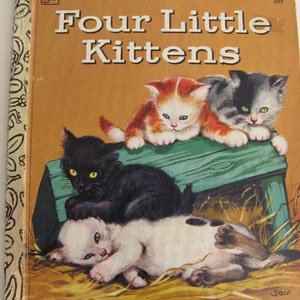 Four Little Kittens Classic Vintage Little Golden Book 1982 edition image 1