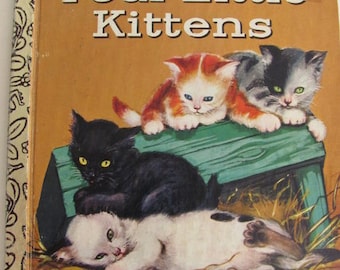 Four Little Kittens -  Classic Vintage Little Golden Book - 1982 edition