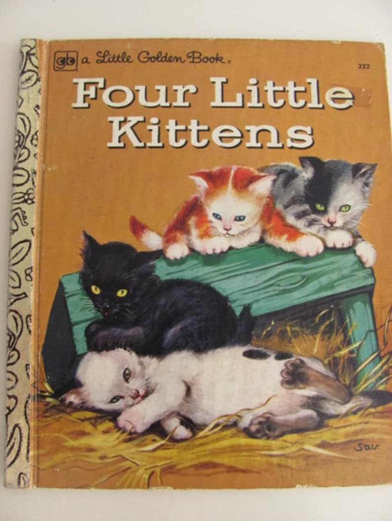Four Little Kittens Classic Vintage Little Golden Book 1982 edition image 1