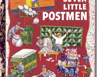 Seven Little Postmen -  Vintage Little Golden Book - American Edition 1950s