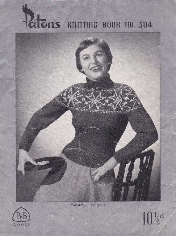 Vintage 1940s Paton S Knitting Pattern No 304 For Etsy Vintage 1940s Paton S Knitting Pattern No 304 For Etsy