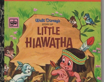 Little Hiawatha  -  Vintage Little Golden Book - Australian Edition