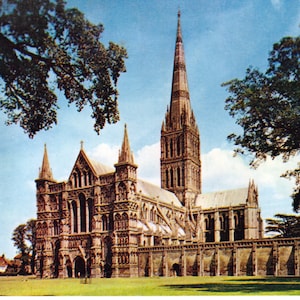 Postcard of Salisbury Cathedral  - Postcard - Vintage 1970s.