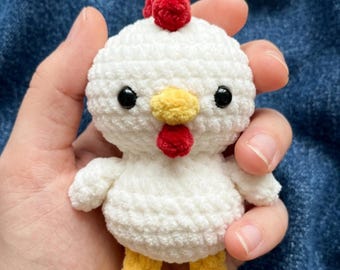 Schema PDF per realizzare un pollo all'uncinetto | Pollo amigurumi a basso punto cucitura | Peluche di pollo Coop | Schema per animali da fattoria all'uncinetto | Giocattolo per principianti e intermedi