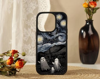 Funda suave con diseño de fantasmas para iPhone 17 16 15 14 13 12 Pro Max, iPhone Air/17e 16e 15 14 Plus, y también para iPhone Mini 13 12 X XS XR SE.