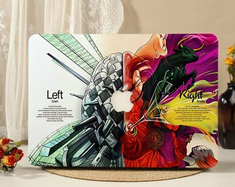 Funda protectora rígida para MacBook con diseño de cerebro izquierdo y derecho, compatible con MacBook Pro de 16/15/14/13 pulgadas (modelos M5, M4, M3, M2 y M1) y New Neo Air (modelos 2026).