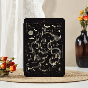 Hogwarts Castle Magic Map,Kindle Cover for Paperwhite 12th 7”, Kindle 6” 2024,Kobo Clara Case/Cover, Personalised Book Gift, Case With Strap