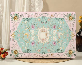 Funda protectora rígida para MacBook con estampado floral vintage, compatible con MacBook Pro 16/15/14/13 pulgadas (modelos M5, M4, M3, M2 y M1) y MacBook New Neo Air 2026.