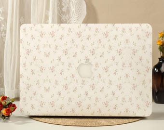 Funda protectora rígida para MacBook con estampado floral rosa (modelo 2026) para MacBook Pro 16/15/14/13 pulgadas (modelos M5, M4, M3, M2, M1).