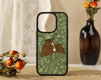 Funda protectora suave Sleeping Horse para iPhone 17 16 15 14 13 12 Pro Max, iPhone Air/17e 16e 15 14 Plus, funda para Mini 13 12 X XS XR SE