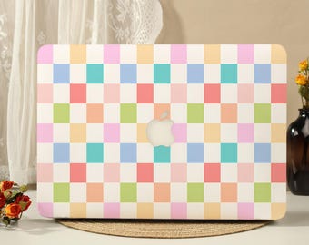 Candy Color Checkerboard MacBook Protective Case Laptop Hard Cover for 2026 New Neo Air 15/13/11 Macbook Pro 16/15/14/13 M5 M4 M3 M2 M1