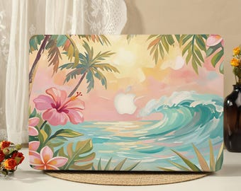Funda protectora rígida para MacBook con diseño de playa tropical, compatible con MacBook Pro de 16/15/14/13 pulgadas (modelos M5, M4, M3, M2 y M1) y modelos New Neo Air 2026 (modelos M1).