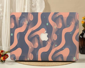 Abstract Gradient Wavy MacBook Protective Case Laptop Hard Cover for 2026 New Neo Air 15/13/11 Macbook Pro 16/15/14/13inch M5 M4 M3 M2 M1