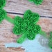 Shabby Chiffon Emerald Green Shamrock Appliques - diy Saint Patrick's Day Headband - St. Patties Day - Chiffon Rose - Green Clover