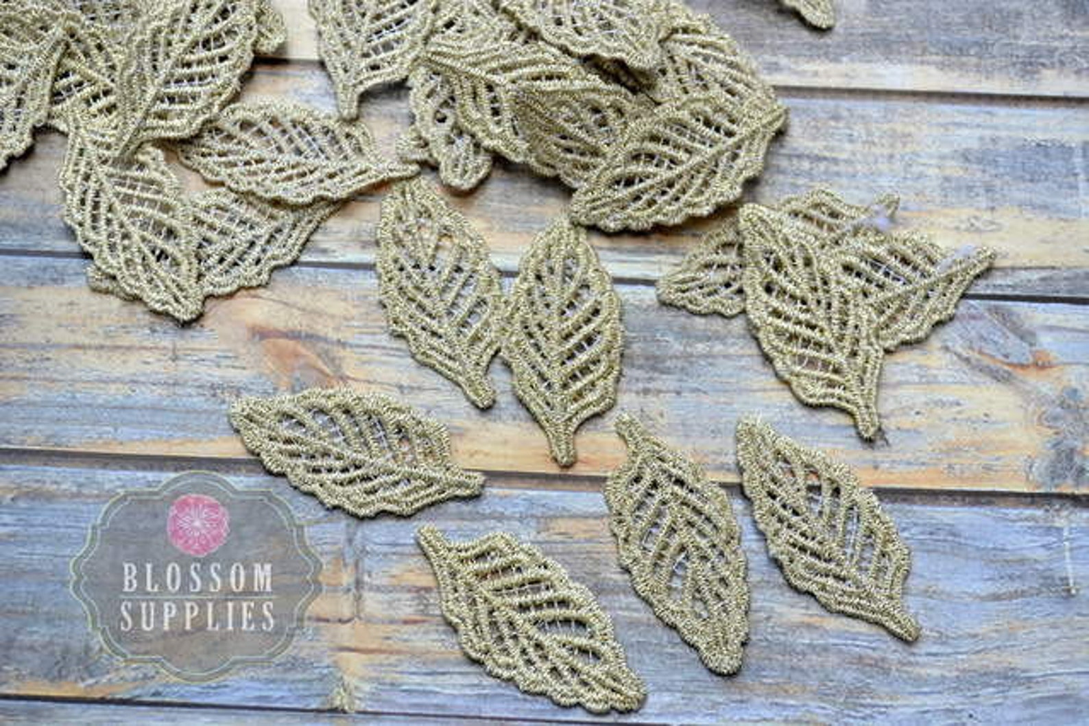 Petite Gold Leaf Applique Embellishments DIY Headband Hair Etsy