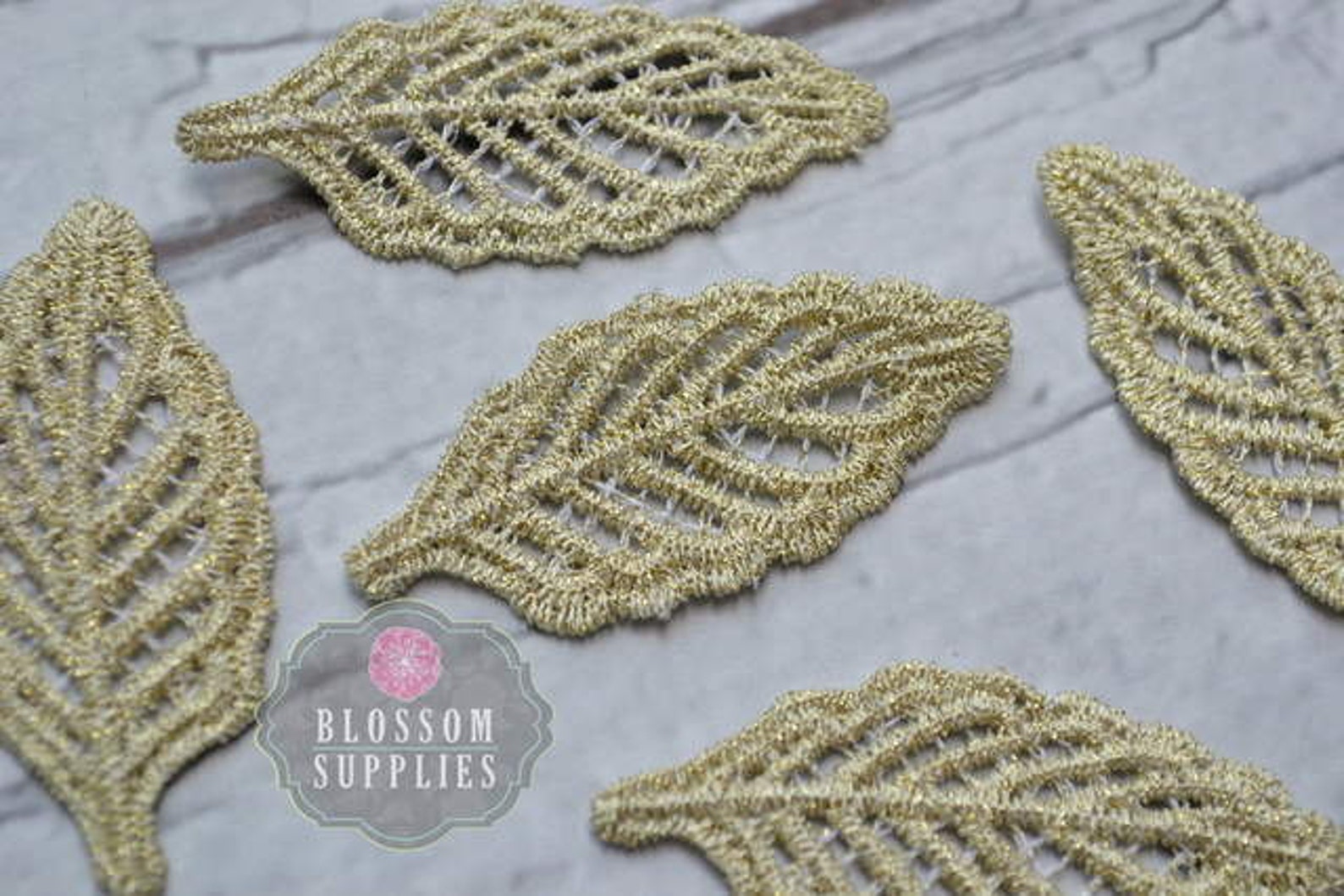 Petite Gold Leaf Applique Embellishments DIY Headband Hair Etsy