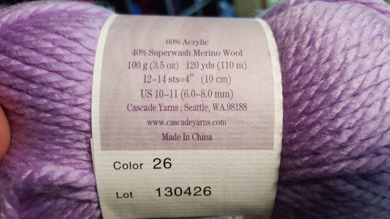 Cascade Pacific Chunky color 26 yarn