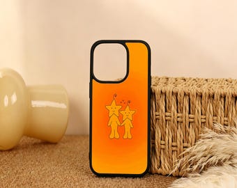 Orange Stern Handyhülle für iPhone Air iPhone 17 16 15 14 13 12 11 iPhone Pro/Pro Max Hülle iPhone Mini Hülle XR XS MAX SE2020 Benutzerdefiniertes Geschenk