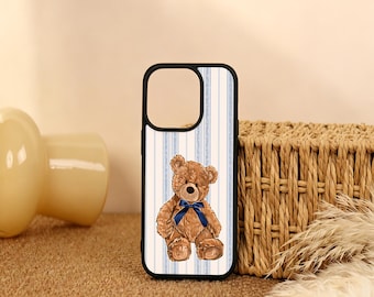Teddy Bär Handytasche für iPhone Air iPhone 17 16 15 14 13 12 11 iPhone Pro/Pro Max Case iPhone Mini Case XR XS MAX SE2020 individuelles Geschenk