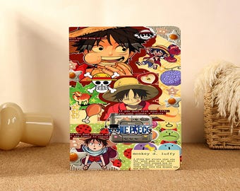 Luffy Collage,iPad Case für iPad Pro 2025/24/22,Neue iPad Air 7-11/13 Zoll 2026,iPad 6/7/8th,iPad Case mit Bleistifthalter