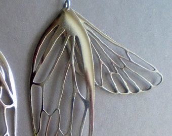 Cicada Wing Earrings in sterling silver