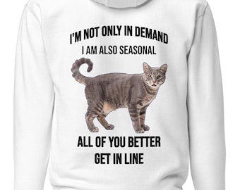 Seasonal In Demand Cat Hoodie Streetwear Fleece Funny Tabby Cat Sweatshirt Premium Pullover Urban Graphic Hooded Sweater